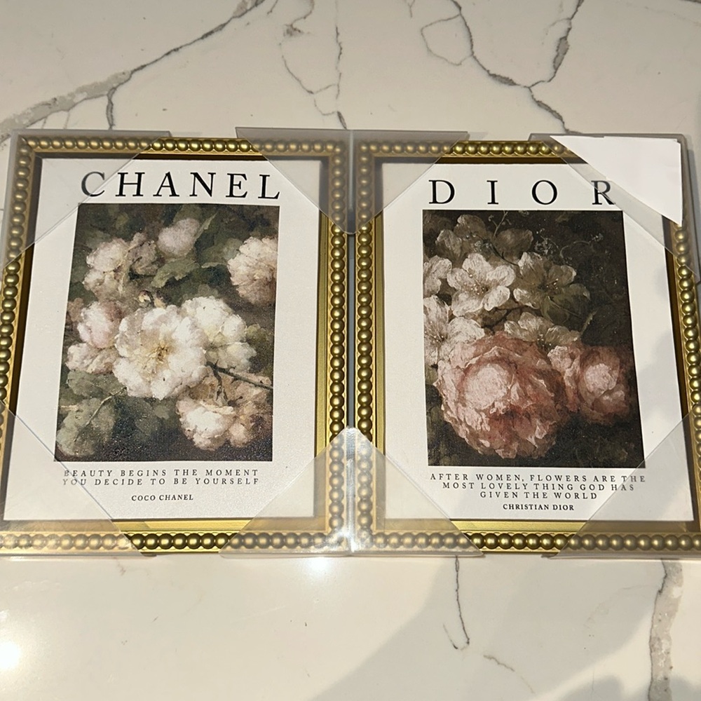 Chanel Dior Quote Two Piece Wall Art